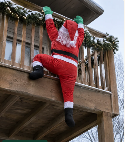 Jolly Hanging Santa