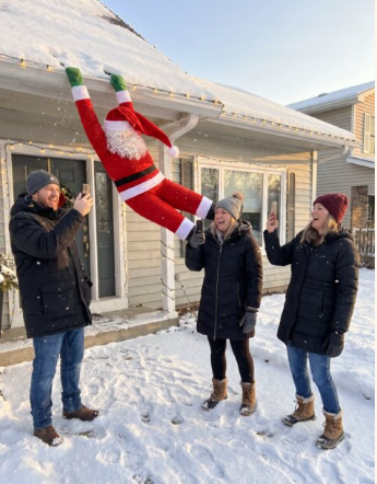 Jolly Hanging Santa